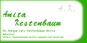 anita kestenbaum business card